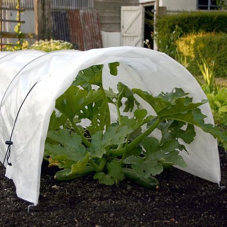 Tunnel de jardin blanc 300x45x45cm pour protection hivernale et solaire, serre portable pour croissance des légumes et jeunes plants