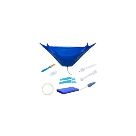 Reinigungsabdeckung für Split-Klimaanlagen – Wasserdichtes PVC – Mit Wasserablauf – Ausziehbar bis 92 cm – Komplettes Set mit Zubehör – Crezuo