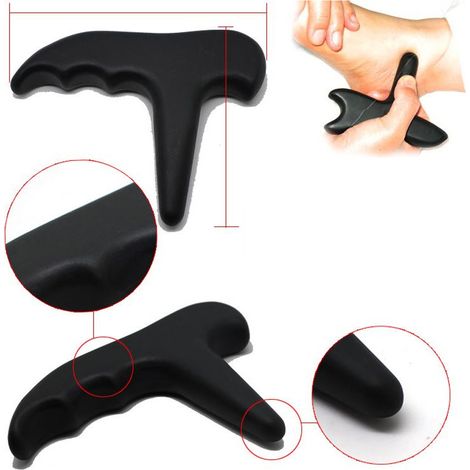 Bâton de massage corporel en pierre naturelle authentique pour dos, cou, épaules, pieds et cou – outil de réflexologie à pointes, stimulateur musculaire. (1/5)