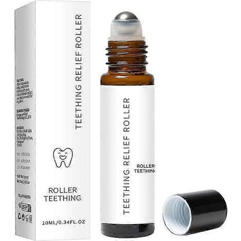Rouleau de massage naturel aux huiles essentielles pour soulager les douleurs gingivales de bébé lors des poussées dentaires - Sans BPA et sans danger pour les nourrissons (1/4)