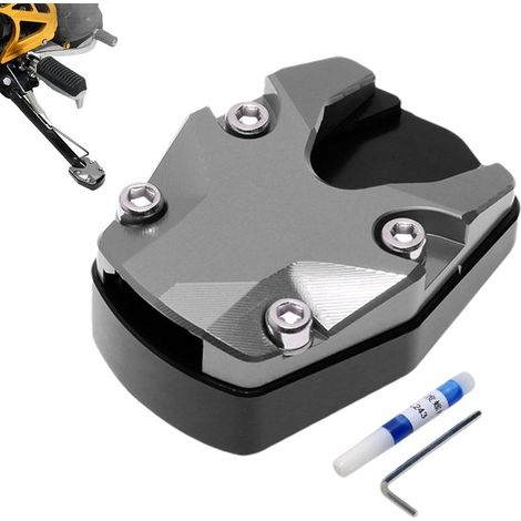 Béquille De Moto Coussin D'extension, pla-que D'extension Latérale Pour Pied De Béquille De Moto, Accessoires D'extension De pla-que De Support (1/5)
