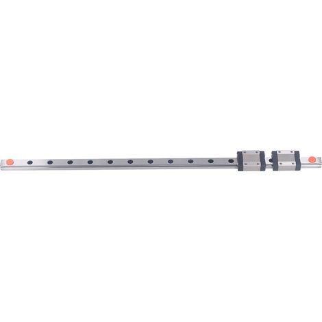 Rail de guidage linéaire MGN12C en acier inoxydable, glissière de Contact à 4 points de haute précision avec 2 curseurs pour imprimante 3D 500mm/19,69 pouces
