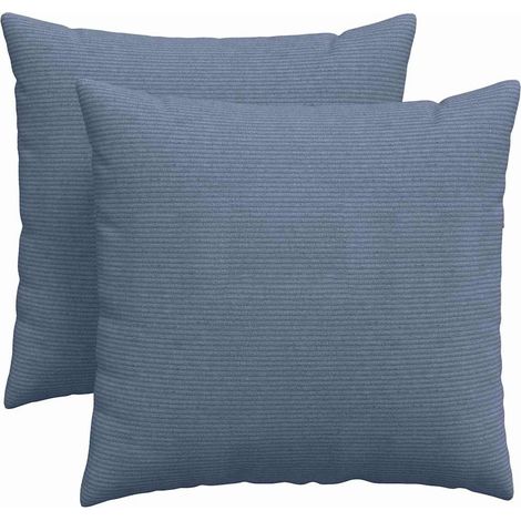 Maison Exclusive - Sofakissen 2 Stück Blau 45 x 45 cm Cordstoff