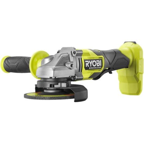 Ryobi – Meuleuse d'angle 18V Brushless 125mm – Vitesse 9200 tr/min – Protection anti-retour de couple – Pour béton armé et bois dur