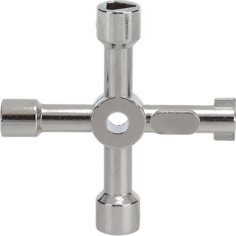 Jeffergarden Clé utilitaire 4 en 1 en alliage de Zinc, outil manuel multifonctionnel pour vanne d'armoire (1/5)