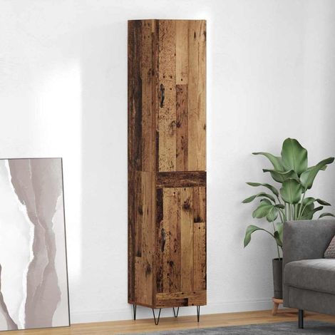 Highboard Altholz 34,5 x 34 x 90 cm Holzwerkstoff
