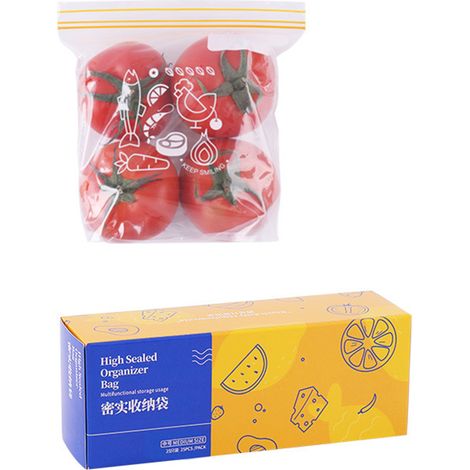 Sacs de Conservation Alimentaire Réutilisables Transparents, Fond Élargi pour un Meilleur Rangement - 25 Pièces - Idéaux pour Maison et Voyage (1/3)