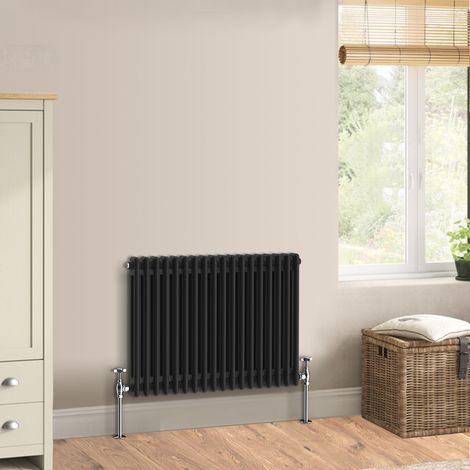 Warmehaus Traditional Black Radiator Double Column 600 x 830mm