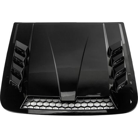 Cubierta para capó de coche, rejilla de entrada de aire decorativa, fácil instalación, color negro. (1/2)