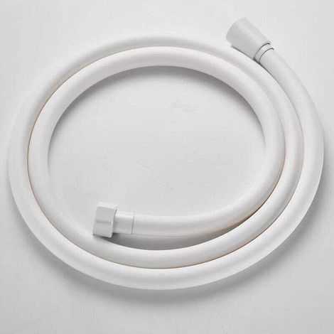 Tuyau De Douche Flexible PVC Blanc 2m Pour Pompe À Main Salle De Bains (1/4)