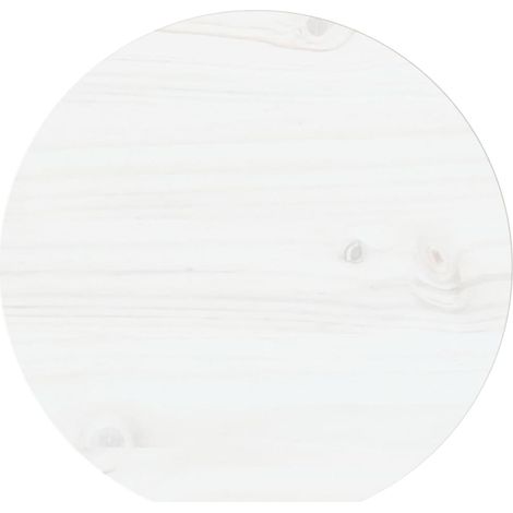 Dessus de table Blanc Ø30x2,5 cm Bois de pin massif (1/4)