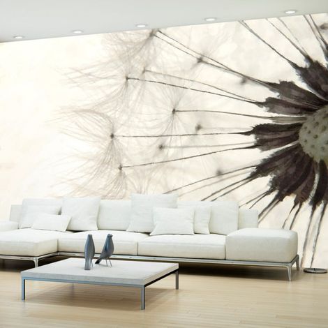 Papier Peint "White Dandelion" 70 x 100 cm (1/2)