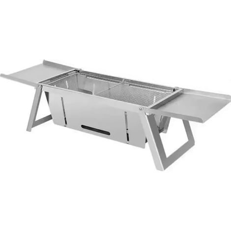 Barbecue Pliable Portable en Acier Inoxydable - Barbecue au Charbon de Bois sans Fumée pour Une Utilisation à et à L'Extérieur (1/5)