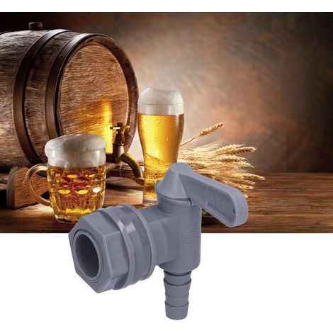 Grifo para cerveza y fermentación con juntas – 0,9 cm de diámetro – PP + silicona – Juego con 2 juntas y tuerca (1/5)