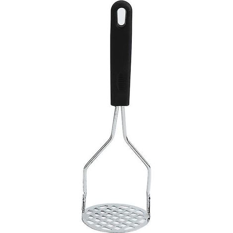 Kartoffelstampfer aus Edelstahl, Süßkartoffelstampfer, Kartoffelpresse, Knoblauchpresse aus Edelstahl/schwarz (1/5)