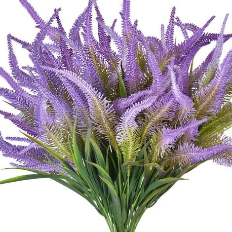 Faux Fleurs Artificielles, 6 Paquets de Plantes à Feuillage de en Faux Plastique Arbustes pour Jardin, Mariage, ExtéRieur (1/4)