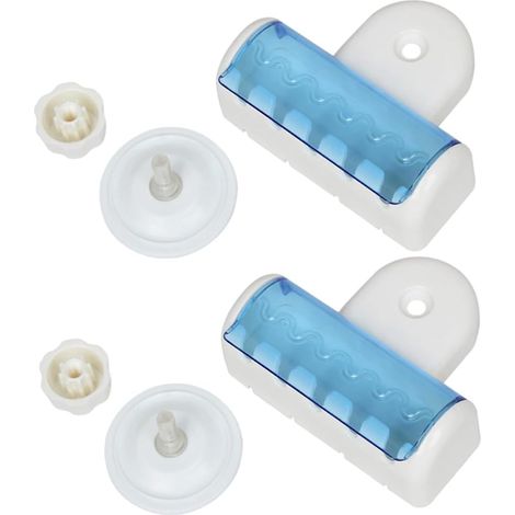 Organisateur de Brosses à Dents Mural 2pcs avec Ventouse Forte, Design Compact en Abs et Pvs, Support sans Perçage pour Salle de Bain Petite ou Grosse (1/5)
