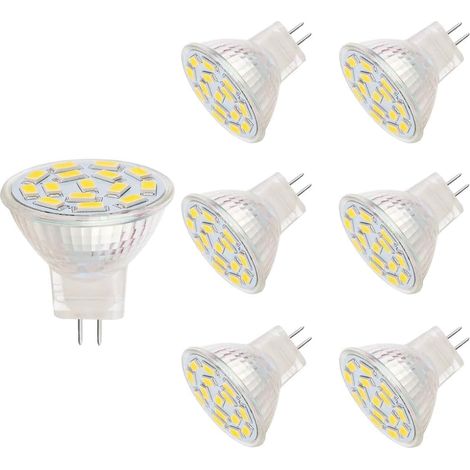 Ampoules LED MR11 12 V 3 W MR11 équivalentes à des ampoules halogènes 20-30 W, culot GU4.0, blanc chaud (3000 K, lot de 6) (1/5)