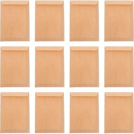 50 enveloppes en papier kraft vierges 229 x 162 mm, couleur unie classique, pour le bureau, l'école, le courrier commercial et le rangement (marron clair).-22.916.2cm-Brown (1/3)