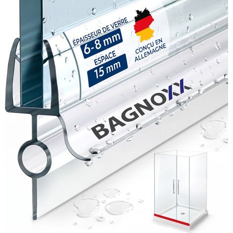 Joint de douche à lèvres 100cm – Tuyau transparent – Résistant aux UV – Installation facile sur verre – Étanchéité contre les fuites d'eau (1/5)