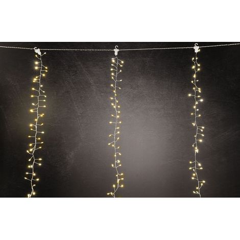 TrendLine LED-Lichtervorhang Mini Außen 1,5 x 1 m warmweiß mit Timer Lichterketten (1/2)