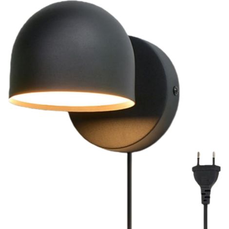 Lampe Murale - Tête Orientable 350° - LED Intégrée - Matériau Fer - Installation Simple - Pour Chambre À Coucher Salon Bureau - 1 Pièce