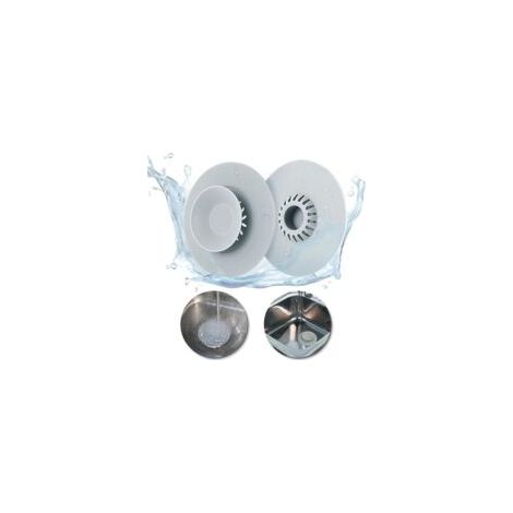 Set di 2 tappi di scarico in silicone, tappo universale per vasca da bagno, tappo antiodore per lavello da cucina, filtro per capelli per doccia da 10,9 cm, tappo per lavabo, vasca da bagno, doccia - 