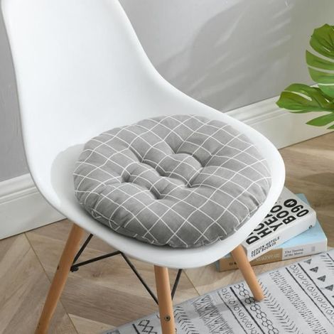 Lot de 4 Coussin de Chaise Coussins de Siège, Ronde Tatami Respirant Schéma Coussins de Chaise Galette de Chaise, 4545cm,Style H (1/4)