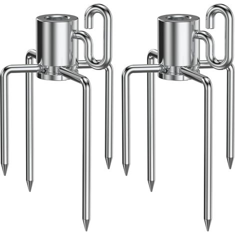 Lot de 2 Fourchette Viande Chromée Pour Rôtisserie, Vis De Serrage, Tiges Hexagonales Et Carrées, Barbecue Extérieur (1/5)