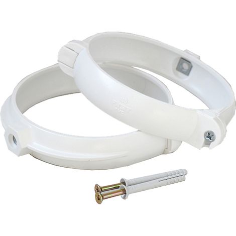 COPPIA STAFFE FERMATUBO PER AERAZIONE CANALIZZATA Ø mm. 125  - LA VENTILAZIONE