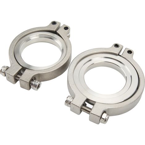 Jeu de colliers V-band 44 mm pour wastegate, bride d'entrée en acier inoxydable, kit de réparation de remplacement compatible TiAL MV-R et MV-S (1/5)