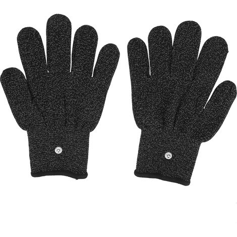 Gants à électrodes pour appareil d'électrothérapie TENS, gants à électrodes antistatiques (taille S, 19 cm, 7,5 pouces)