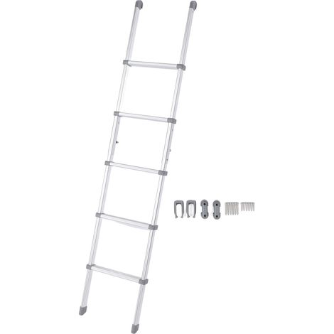 Échelle de lit superposé pliable en alliage d'aluminium antidérapant, 59,4 pouces, 5 marches pour camping-car, remorque, caravane (1/5)