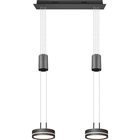 Suspension LED Trio Franklin noire 2x9W 3000K 55cm (1/4)