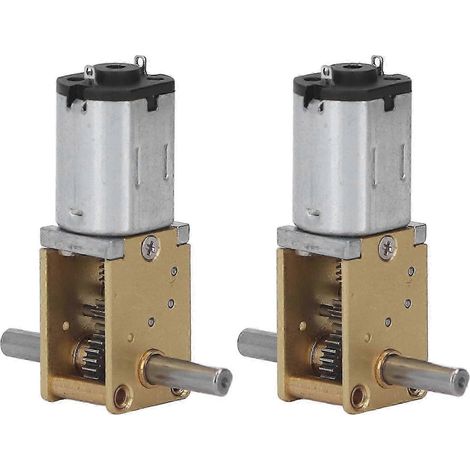 6V Gleichstrom-Getriebemotor, 190 U/min, Doppelwelle, geräuscharmer Kupferuntersetzer, 2er-Pack, geräuscharm, hohe Leistung. (1/5)