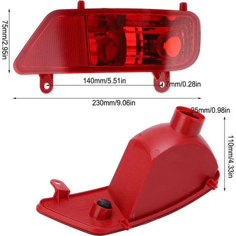 Nebelschlussleuchte für Peugeot 3008 und 5008 (2009–2016) – Robustes Kunststoffgehäuse – Einfache Montage – Verbesserte Sicht (1/4)