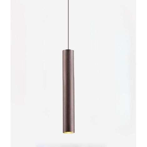 LED Lampe Suspension Nordique Long Tube Lampe Suspendue Minimaliste Créatif Plafonnier Art Moderne Décor Luminaire pour Salle à Manger Cuisine Ile (Coffe-Gold-30cm) (1/4)