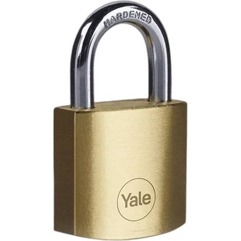 Candado de latón YALE arco corto 60 mm con llaves iguales tipo KA1