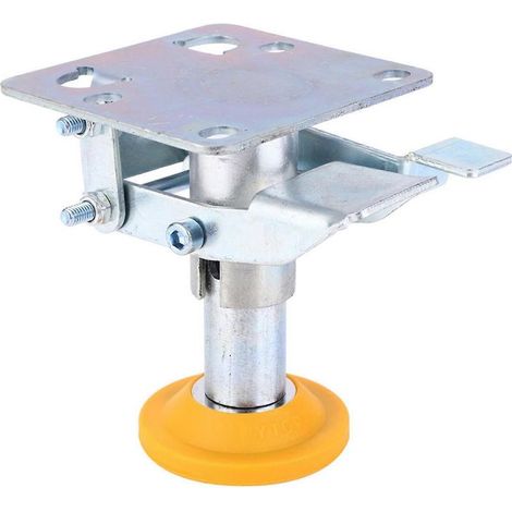 Frein de chariot avec blocage au sol en acier au manganèse, blocage de chariot avec patin en TPU pour roulettes de 10 à 12,5 cm, X-75-32-3 (1/4)