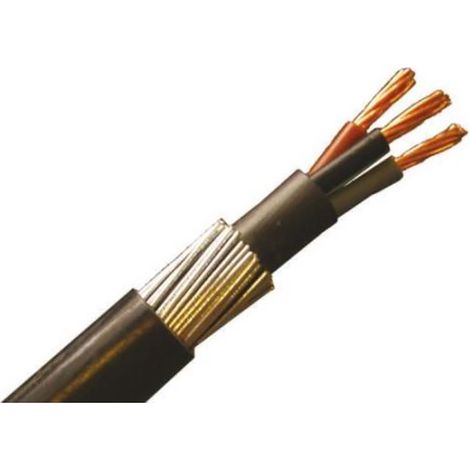 Câble blindé 3 conducteurs , gaine en Chlorure de polyvinyle PVC Noir ( Prix pour Bobine de 50 Mètres )