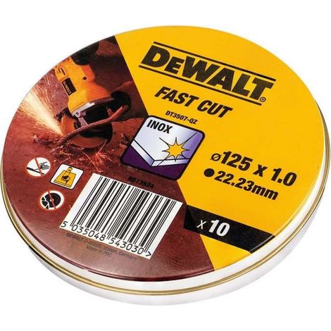 DEWALT DT3507-QZ - Dose mit 10 Hochleistungstrennscheiben für Edelstahl 125 x 1 x 22,23mm (1/5)