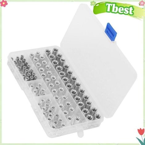 Tbest Écrous à riveter 100 Pièces écrous à Rivets M4 M5 M6 M8 Inserts Filetés à Tête Plate en Aluminium Outils quincaillerie ecrou (1/5)