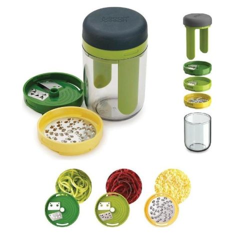 Espiralizador de mano Joseph Joseph Spiro Green: práctico espiralizador en color verde, ideal para cortar vegetales en espiral de manera fácil y rápida en tu cocina