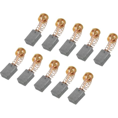 Carbon Brushes 13x9x6mm for Electric Motors Power Tool Angle Grinder Table Saw Replacement Repair Part, 10 Pack Carbone Brosses pour Outil Meuleuse Angulaire Table Scie Rechange Pièce Réparation (1/5)