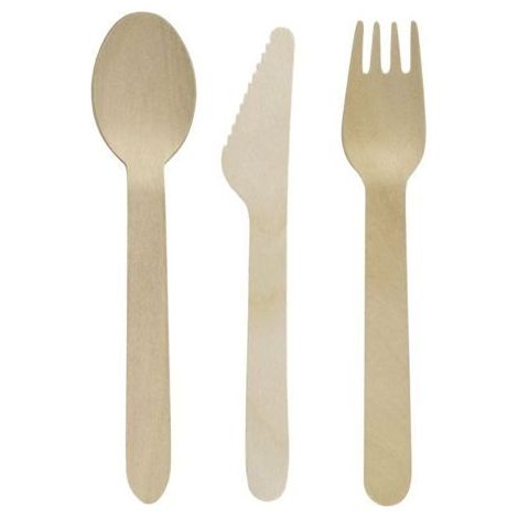 Ensemble de couverts en bois pour pique-nique x30 chacun Fackelmann Move (1/5)