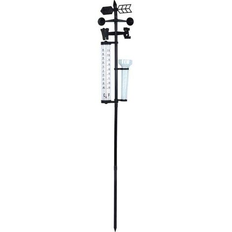 Mesureur de station météo 3 en 1 thermomètre de jardin extérieur pluviomètre indicateur de vent (1/4)