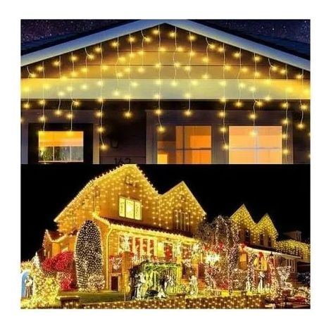 10M 400 LEDs Rideau Lumineux 8 Mode Éclairage, Décoration à Guirlande Lumineuse Pluie Étanche de Fête Noël Mariage Maison, Odipie (1/4)