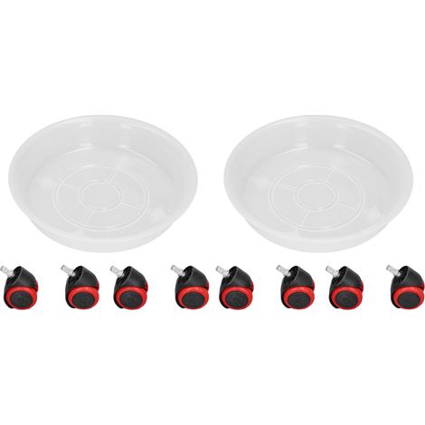 Plateau roulant pour pots de fleurs avec roulettes universelles, support mobile pour jardin (1/5)