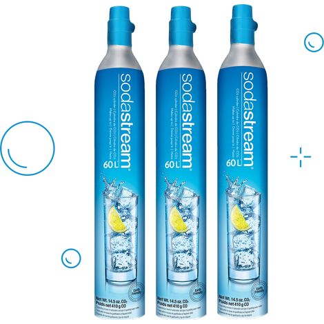 Set mit 3 60l co2-gas-nachfüllflaschen für vergaser - Sodastream - 3 X CYLINDRE GAZ