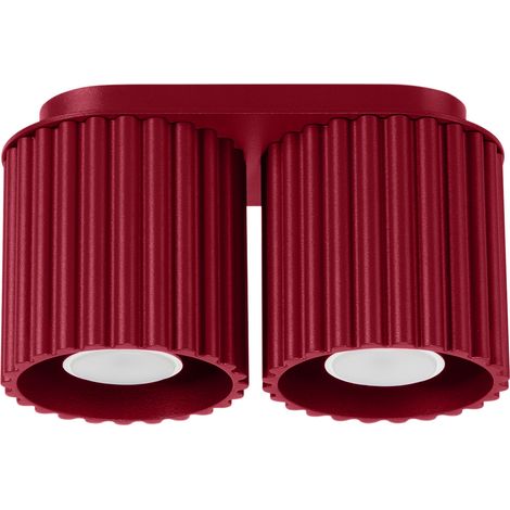 Lámpara de techo Aura 2 GU10 color burdeos ALU Sollux SL.1820 (1/5)